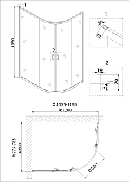 Niagara Душевой уголок Nova 120x80 NG-6621-08 – фотография-6